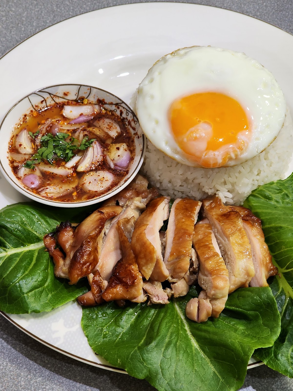 Chick in Teriyaki chicken bowl, grilled chicken, grilled chicken salad