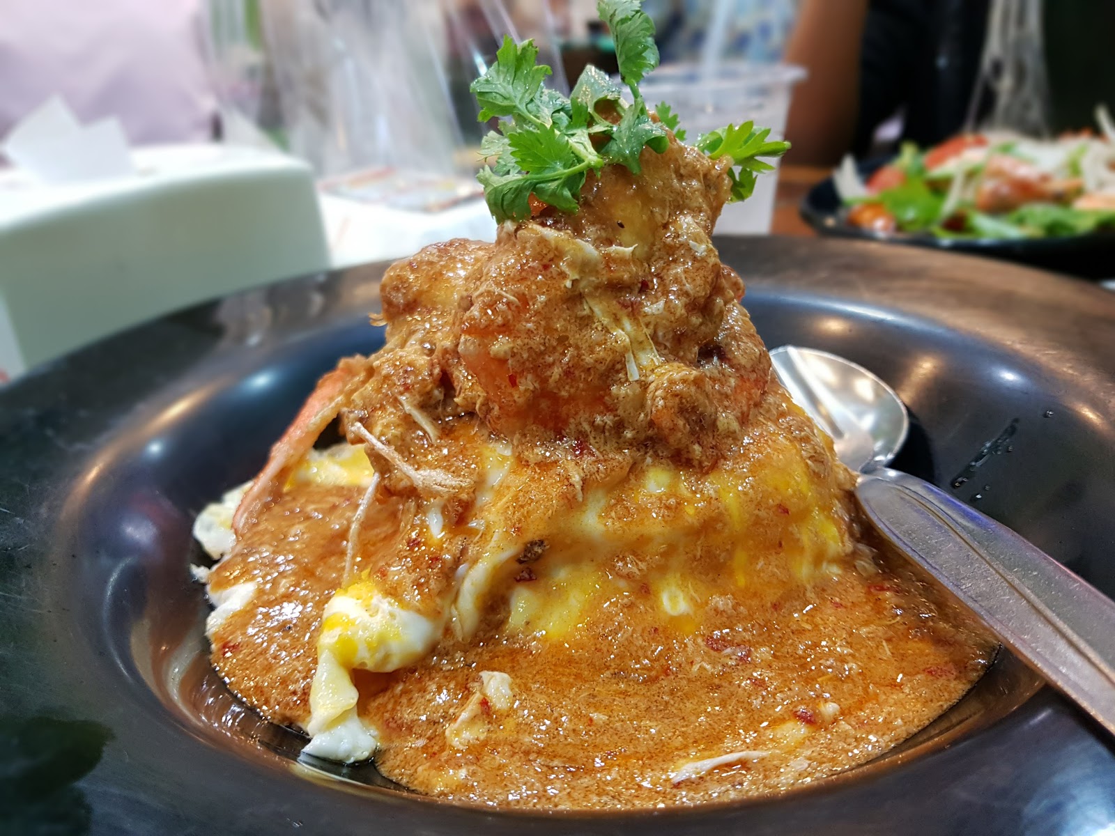 Explosive eggs and basil