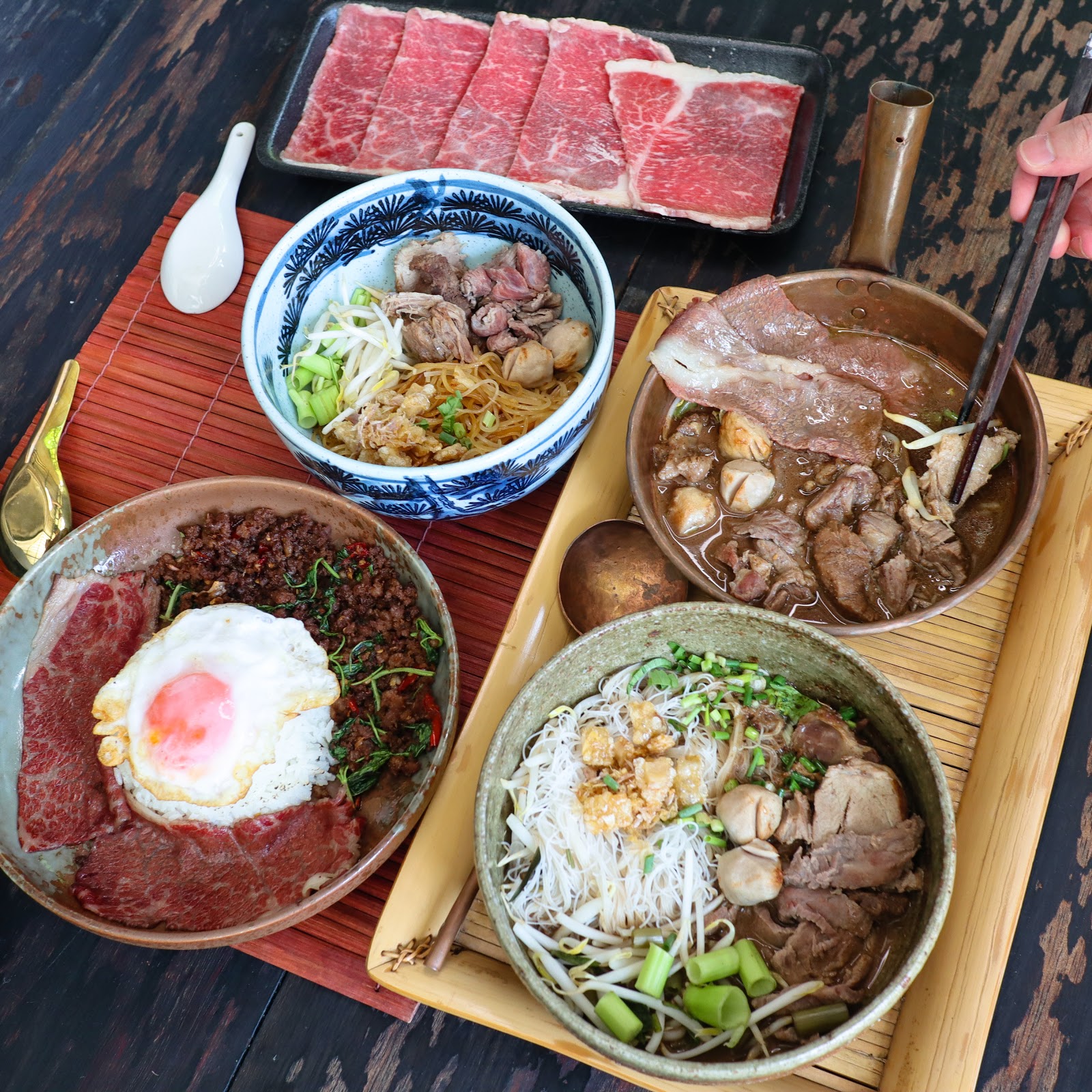 Wuagyu, fire-roasted beef boat noodles – Wuagyu (Central Rama 9 branch)