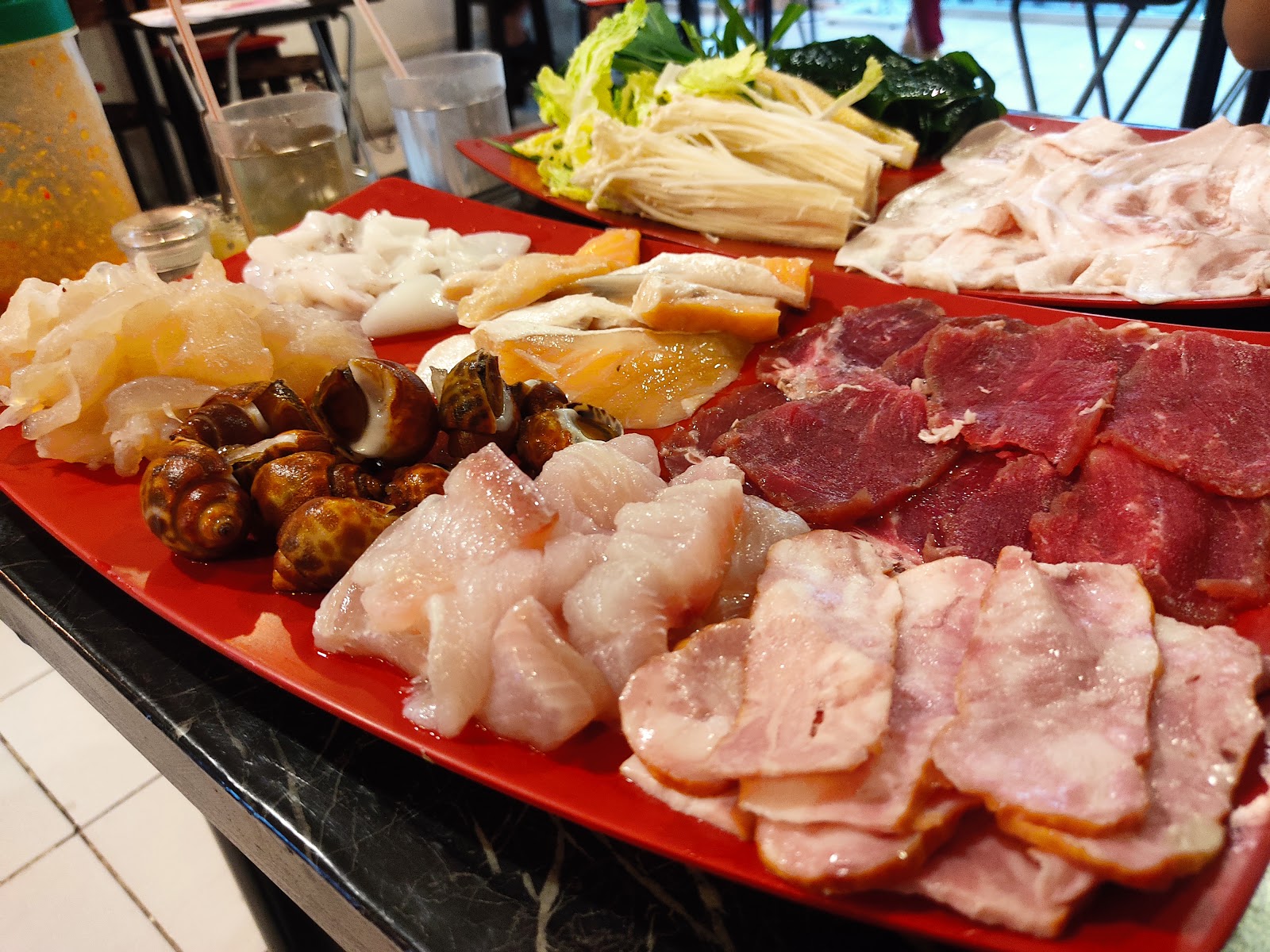 Sit in front of a shabu bowl