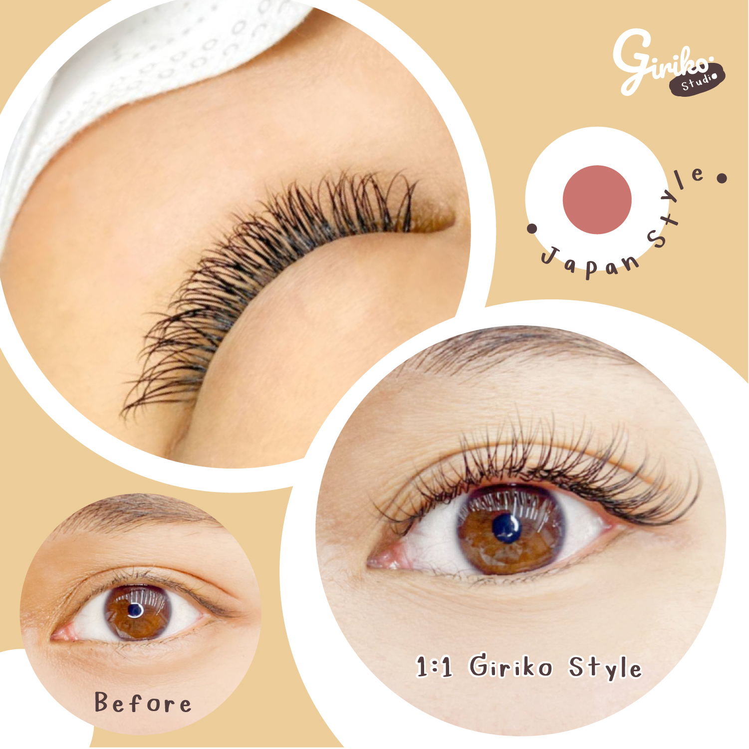 Giriko Studio, Saimai eyelash extension specialty store, lip color implants, eyelash extension instruction.
