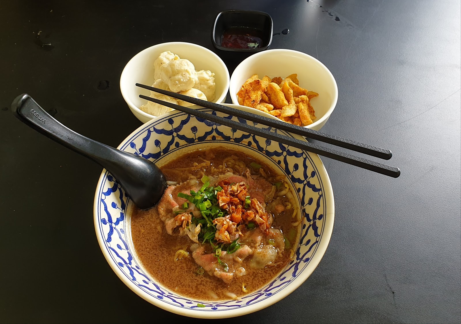 Rajarot beef and pork boat noodles satu 49 branch thai boat noodles hot pot dish